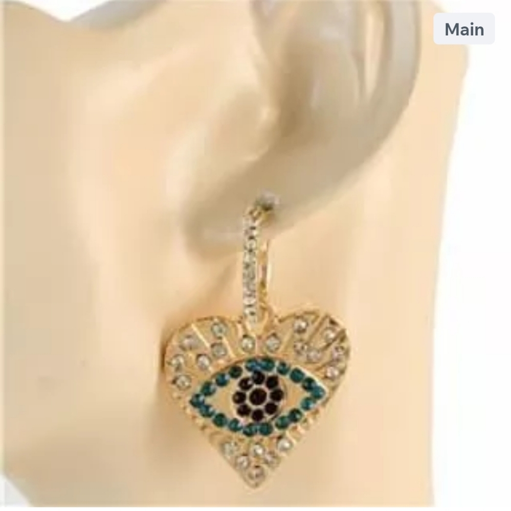 💛Evil Eye Crystal Earrings